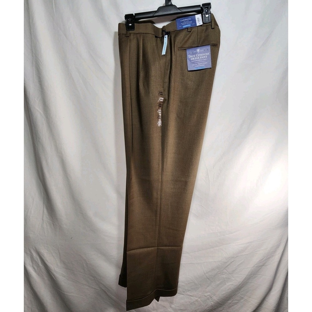 Croft and Barrow True Comfort Dress‎ Pants  Stretch Classic Fit Size 38x30 Brown